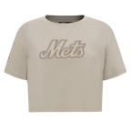 MLB NEW YORK METS NEUTRAL HAUT À COUPE CARRÉE POUR FEMME (TAUPE)