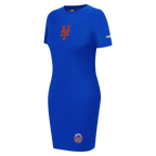 MLB NEW YORK METS CLASSIC CHENILLE ROBE MOULANTE POUR FEMME (BLEU ROYAL)