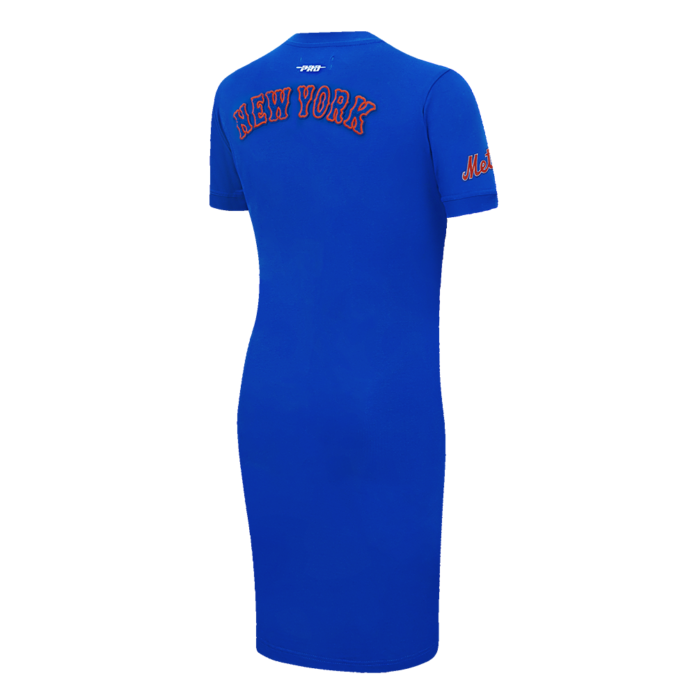 MLB NEW YORK METS CLASSIC CHENILLE ROBE MOULANTE POUR FEMME (BLEU ROYAL)