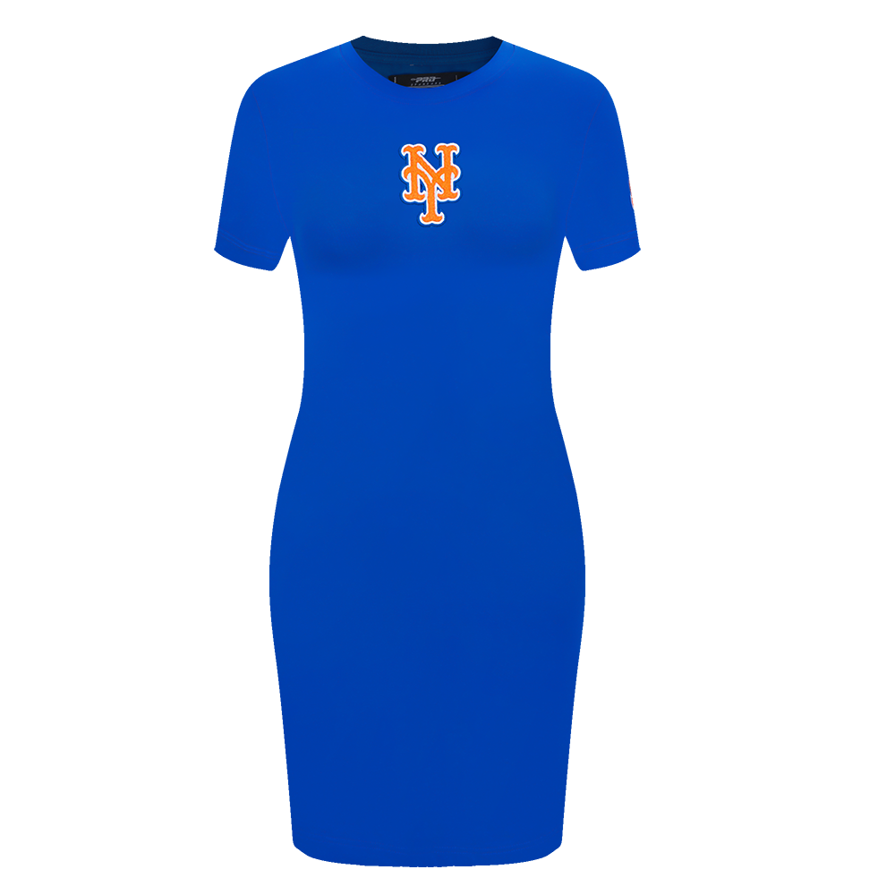 MLB NEW YORK METS CLASSIC WOMEN'S BODYCON DRESS (ROYAL BLUE)