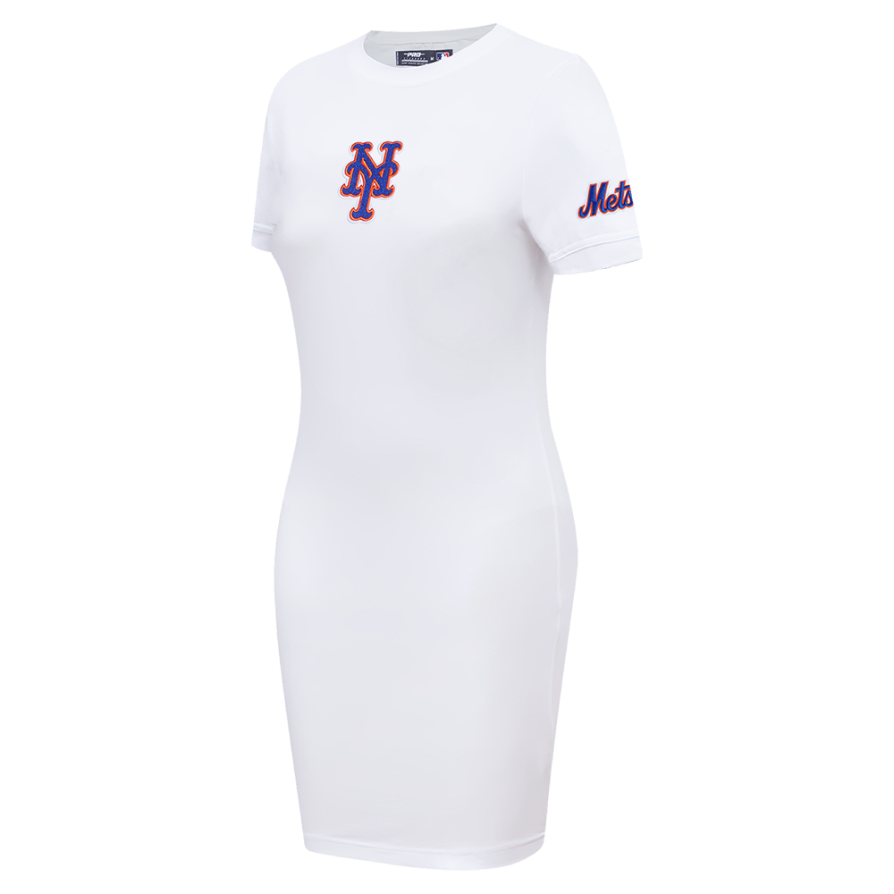MLB NEW YORK METS CLASSIC WOMEN'S BODYCON DRESS (WHITE)