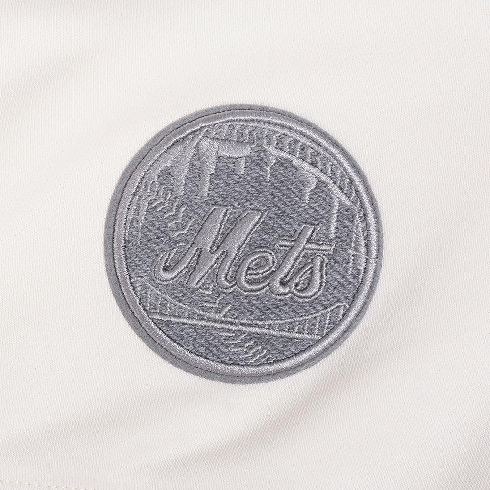 MLB NEW YORK METS REVERSE FRENCH TERRY WOMEN'S FLEECE CREWNECK (EGGSHELL)