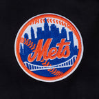 MLB NEW YORK METS GAME DAY CLASSICS CHANDAIL À COL ROND EN MAILLE DOUBLE POUR FEMME (NOIR)