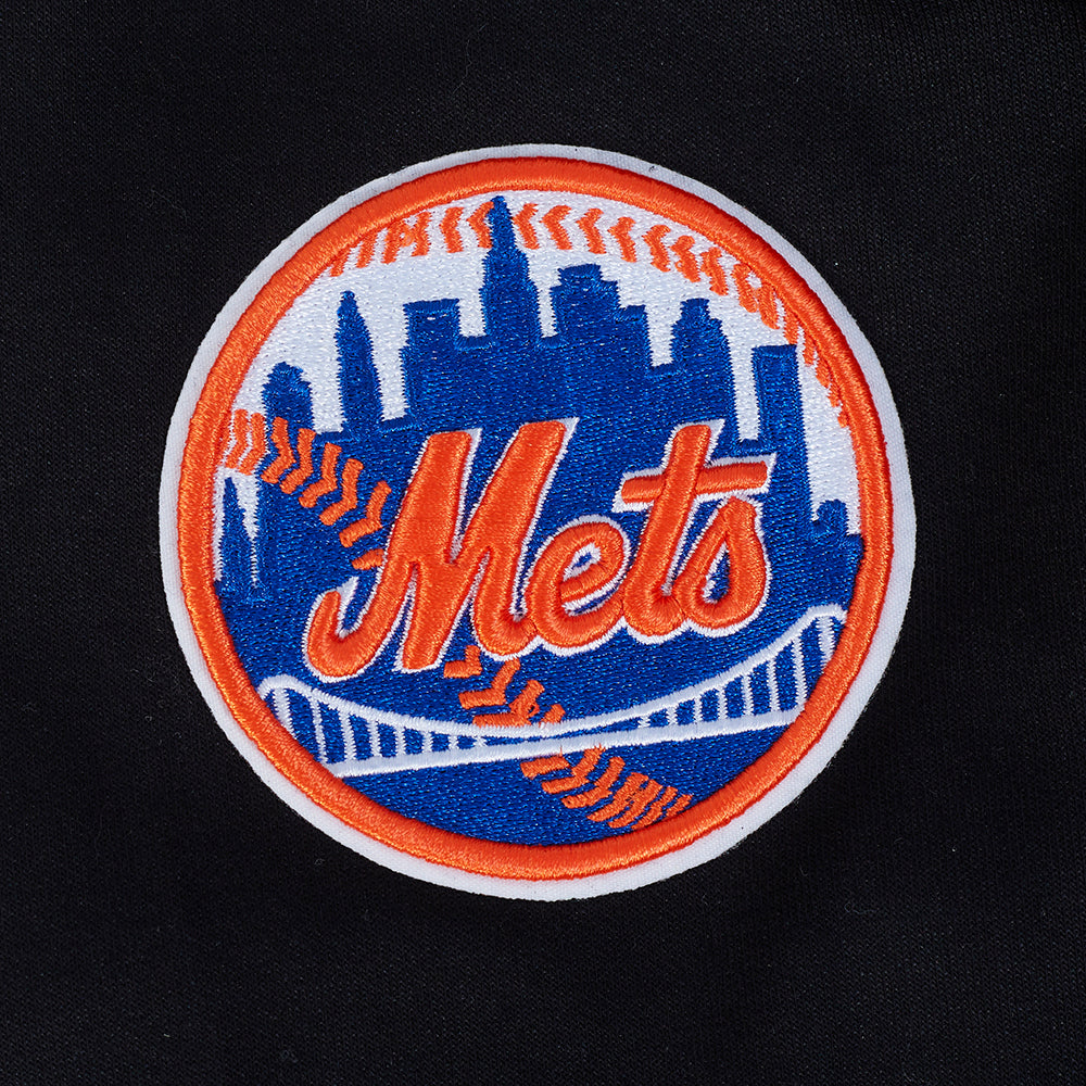 MLB NEW YORK METS GAME DAY CLASSICS CHANDAIL À COL ROND EN MAILLE DOUBLE POUR FEMME (NOIR)