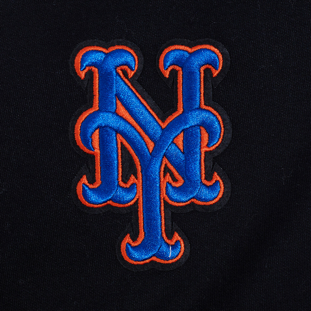 MLB NEW YORK METS GAME DAY CLASSICS CHANDAIL À COL ROND EN MAILLE DOUBLE POUR FEMME (NOIR)