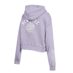 MLB NEW YORK METS STREET TEAM WOMEN'S ENZYME WASH FT CROPPED PO HOODIE (WASHED LILAC GRAY)