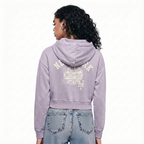MLB NEW YORK METS STREET TEAM WOMEN'S ENZYME WASH FT CROPPED PO HOODIE (WASHED LILAC GRAY)