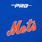 MLB NEW YORK METS CLASSIC CHENILLE CHANDAIL À COL ROND EN MOLLETON POUR FEMME (BLEU ROYAL)