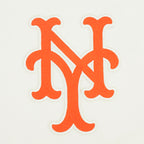 MLB NEW YORK METS RETRO CLASSIC CHANDAIL À CAPUCHON COURT EN MOLLETON CÔTELÉ POUR FEMME (COQUILLE D'ŒUF/BLEU ROYAL)