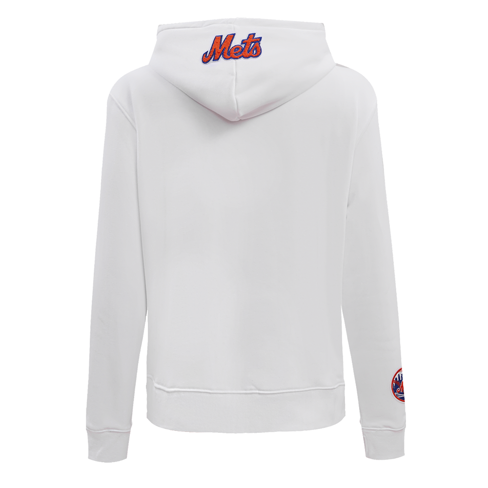 MLB NEW YORK METS CLASSIC WOMEN'S PULLOVER HOODIE (WHITE)