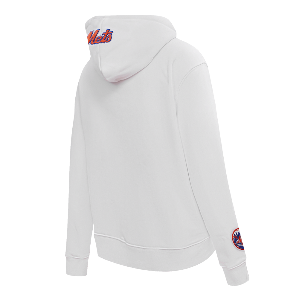 MLB NEW YORK METS CLASSIC WOMEN'S PULLOVER HOODIE (WHITE)