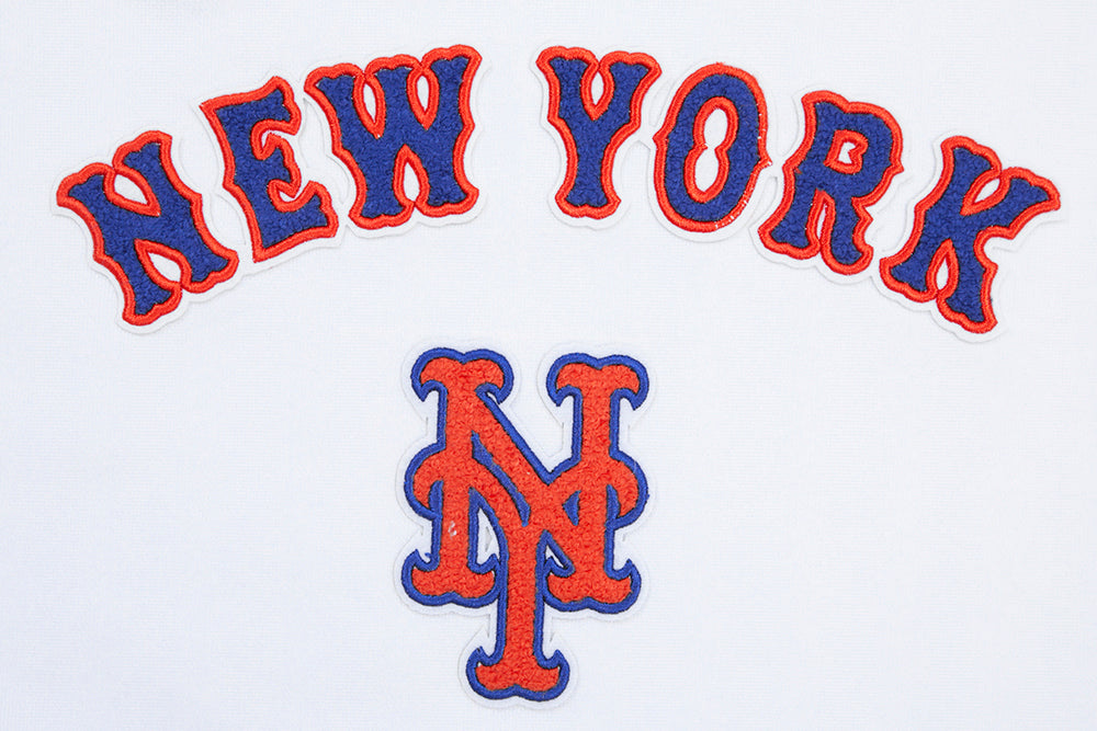 MLB NEW YORK METS CLASSIC WOMEN'S PULLOVER HOODIE (WHITE)