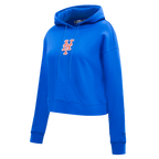 MLB NEW YORK METS CLASSIC CHANDAIL À CAPUCHON COURT POUR FEMME (BLEU ROYAL)