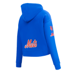 MLB NEW YORK METS CLASSIC CHANDAIL À CAPUCHON COURT POUR FEMME (BLEU ROYAL)