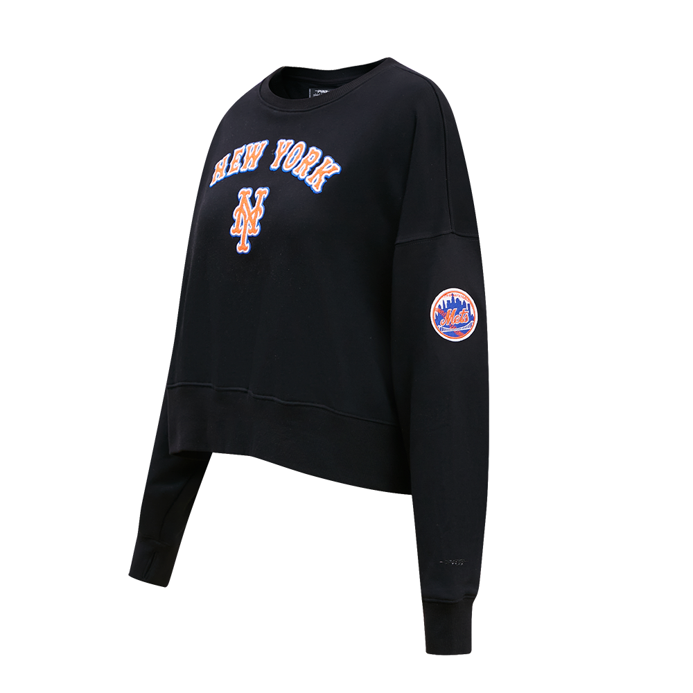 MLB NEW YORK METS CLASSIC WOMEN'S CREWNECK (BLACK)