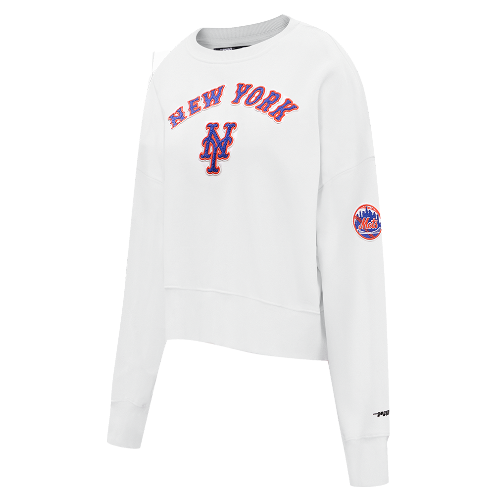 MLB NEW YORK METS CLASSIC WOMEN'S CREWNECK (WHITE)