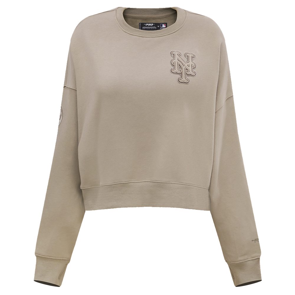 MLB NEW YORK METS NEUTRAL CHANDAIL À COL ROND POUR FEMME (TAUPE)