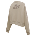 MLB NEW YORK METS NEUTRAL CHANDAIL À COL ROND POUR FEMME (TAUPE)