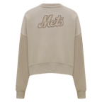 MLB NEW YORK METS NEUTRAL CHANDAIL À COL ROND POUR FEMME (TAUPE)