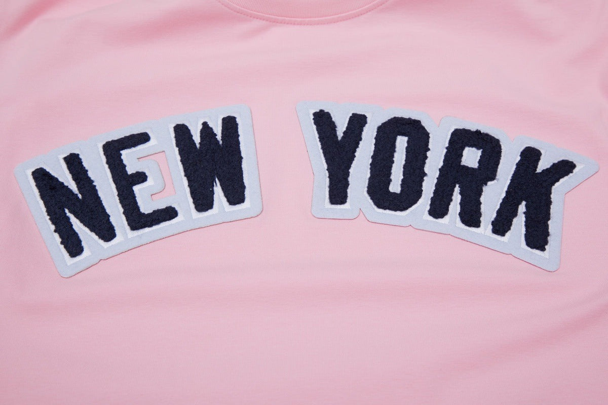 MLB NEW YORK YANKEES CLASSIC CHENILLE HAUT POUR HOMME (ROSE)
