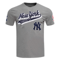 MLB NEW YORK YANKEES SCRIPT TAIL HAUT EN JERSEY SIMPLE POUR HOMME (GRIS)