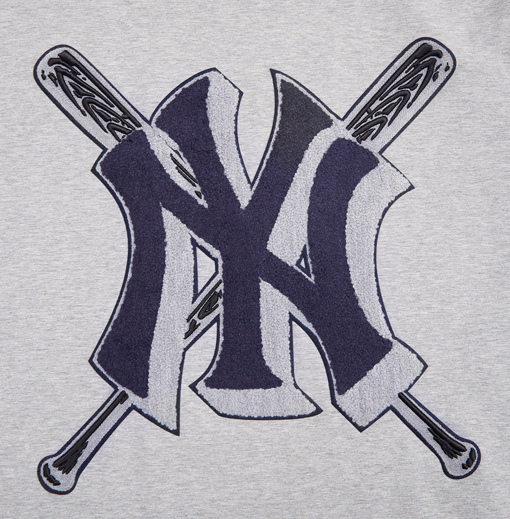 MLB NEW YORK YANKEES MASH UP MEN'S SJ TOP (HEATHER GREY)