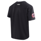 MLB NEW YORK YANKEES HAUT CHROME EN JERSEY DE COTON À ÉPAULES TOMBANTES POUR HOMME (NOIR DÉLAVÉ)