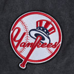 MLB NEW YORK YANKEES HAUT CHROME EN JERSEY DE COTON À ÉPAULES TOMBANTES POUR HOMME (NOIR DÉLAVÉ)