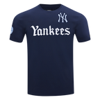 MLB NEW YORK YANKEES COUNTRY CLUB HAUT EN JERSEY SIMPLE À RAYURES POUR HOMME (MARINE MINUIT)
