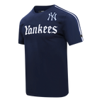MLB NEW YORK YANKEES COUNTRY CLUB HAUT EN JERSEY SIMPLE À RAYURES POUR HOMME (MARINE MINUIT)