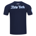 MLB NEW YORK YANKEES COUNTRY CLUB HAUT EN JERSEY SIMPLE À RAYURES POUR HOMME (MARINE MINUIT)