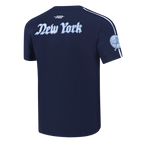 MLB NEW YORK YANKEES COUNTRY CLUB HAUT EN JERSEY SIMPLE À RAYURES POUR HOMME (MARINE MINUIT)