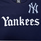 MLB NEW YORK YANKEES COUNTRY CLUB HAUT EN JERSEY SIMPLE À RAYURES POUR HOMME (MARINE MINUIT)