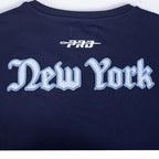 MLB NEW YORK YANKEES COUNTRY CLUB HAUT EN JERSEY SIMPLE À RAYURES POUR HOMME (MARINE MINUIT)