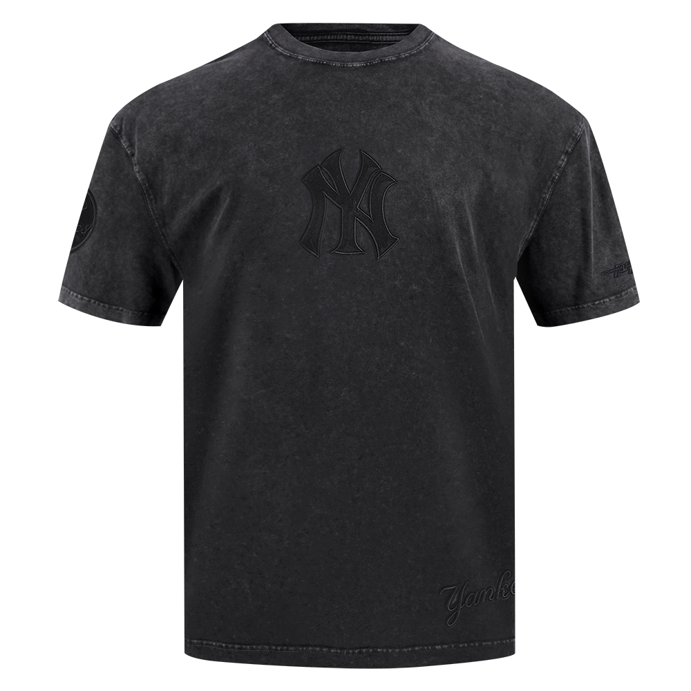 MLB NEW YORK YANKEES WASHED CLASSIC T-SHIRT À MANCHES COURTES POUR HOMME (NOIR DÉLAVÉ)