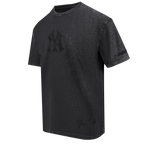 MLB NEW YORK YANKEES WASHED CLASSIC T-SHIRT À MANCHES COURTES POUR HOMME (NOIR DÉLAVÉ)