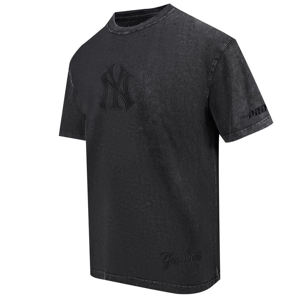 MLB NEW YORK YANKEES WASHED CLASSIC T-SHIRT À MANCHES COURTES POUR HOMME (NOIR DÉLAVÉ)