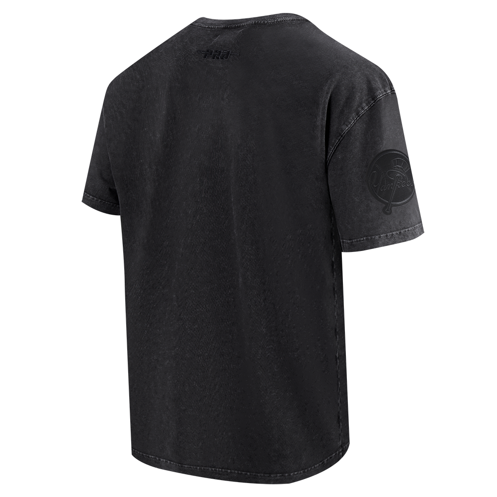 MLB NEW YORK YANKEES WASHED CLASSIC T-SHIRT À MANCHES COURTES POUR HOMME (NOIR DÉLAVÉ)