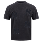 MLB NEW YORK YANKEES WASHED VANGUARD T-SHIRT À MANCHES COURTES POUR HOMME (NOIR DÉLAVÉ)