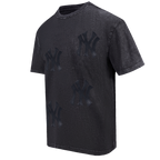MLB NEW YORK YANKEES WASHED VANGUARD T-SHIRT À MANCHES COURTES POUR HOMME (NOIR DÉLAVÉ)
