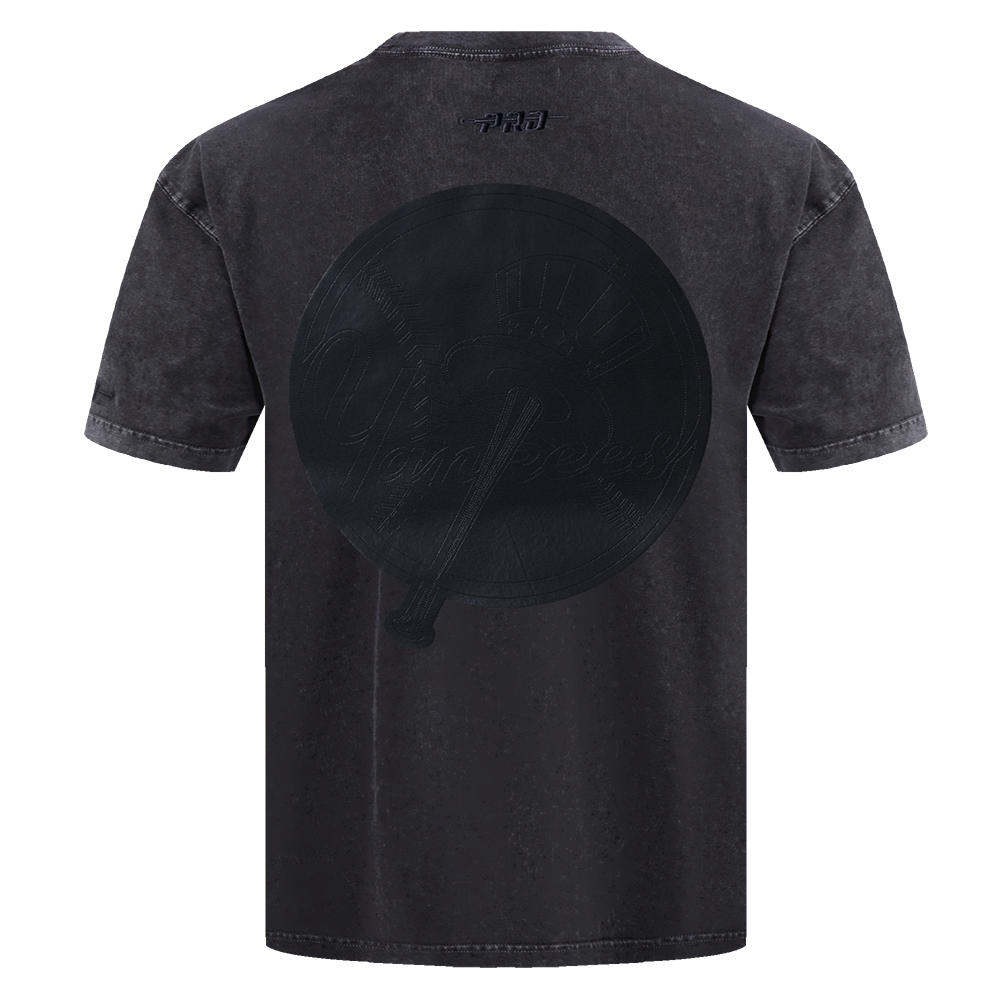 MLB NEW YORK YANKEES WASHED VANGUARD T-SHIRT À MANCHES COURTES POUR HOMME (NOIR DÉLAVÉ)