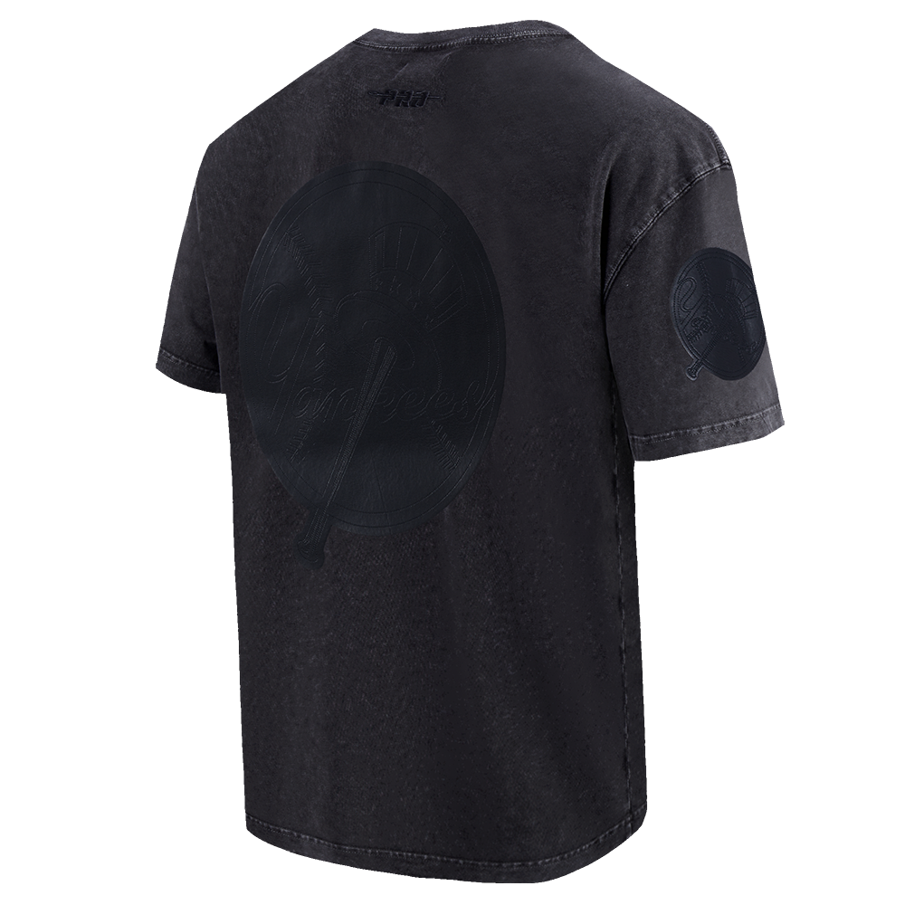 MLB NEW YORK YANKEES WASHED VANGUARD T-SHIRT À MANCHES COURTES POUR HOMME (NOIR DÉLAVÉ)