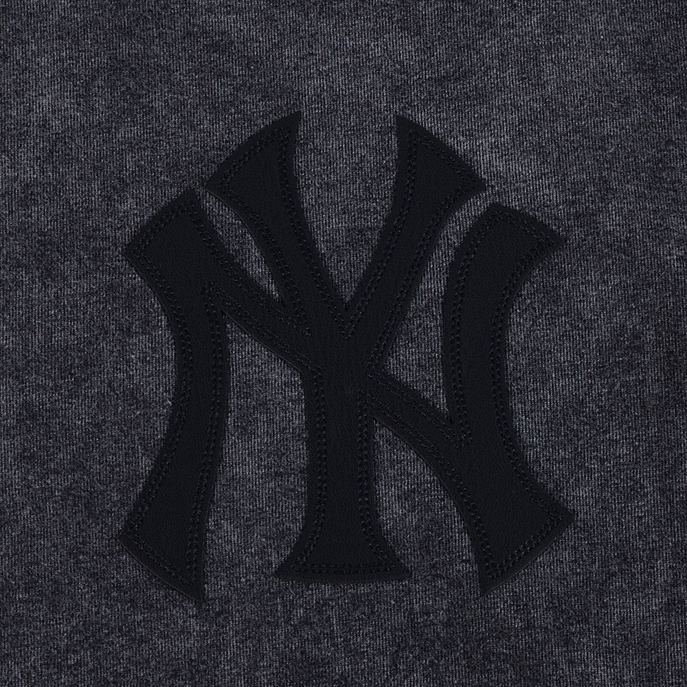 MLB NEW YORK YANKEES WASHED VANGUARD T-SHIRT À MANCHES COURTES POUR HOMME (NOIR DÉLAVÉ)