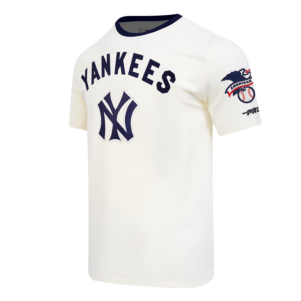 MLB NEW YORK YANKEES MODERN ORIGINALS MEN'S RINGER TEE (EGGSHELL/ MIDNIGHT NAVY)