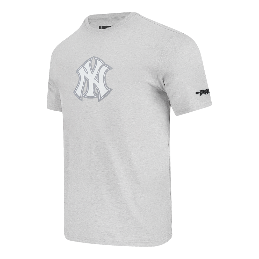 MLB NEW YORK YANKEES REBEL ATHLETICS HAUT EN JERSEY SIMPLE POUR HOMME (GRIS CHINÉ)
