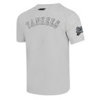 MLB NEW YORK YANKEES REBEL ATHLETICS HAUT EN JERSEY SIMPLE POUR HOMME (GRIS CHINÉ)