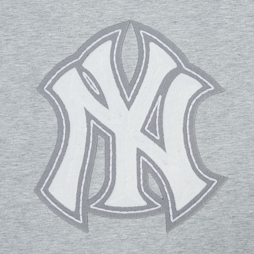 MLB NEW YORK YANKEES REBEL ATHLETICS HAUT EN JERSEY SIMPLE POUR HOMME (GRIS CHINÉ)