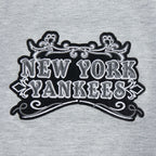 MLB NEW YORK YANKEES REBEL ATHLETICS HAUT EN JERSEY SIMPLE POUR HOMME (GRIS CHINÉ)