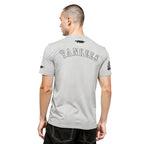 MLB NEW YORK YANKEES REBEL ATHLETICS HAUT EN JERSEY SIMPLE POUR HOMME (GRIS CHINÉ)