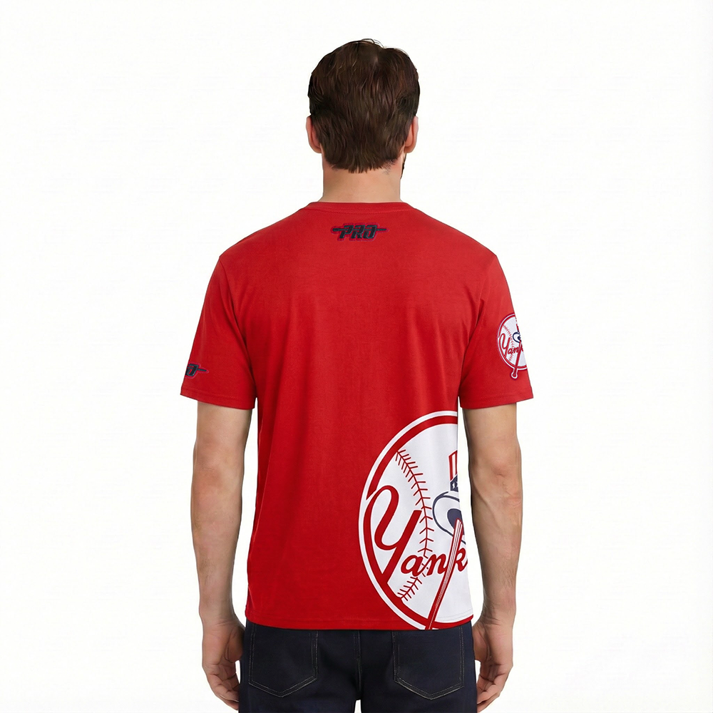 MLB NEW YORK YANKEES LIVING LARGE MEN'S CJ DROP SHOULDER TOP (RED)
